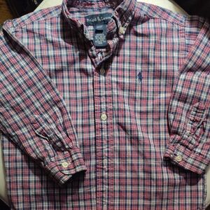 Ralph Lauren Kid's s Plaid Shirt in Red and Blue